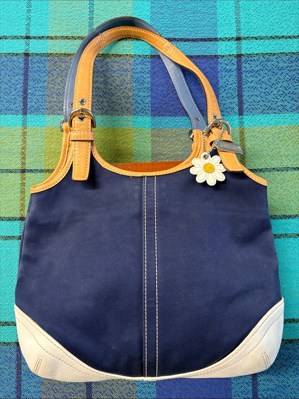 Coach 4430 canvas and leather bag